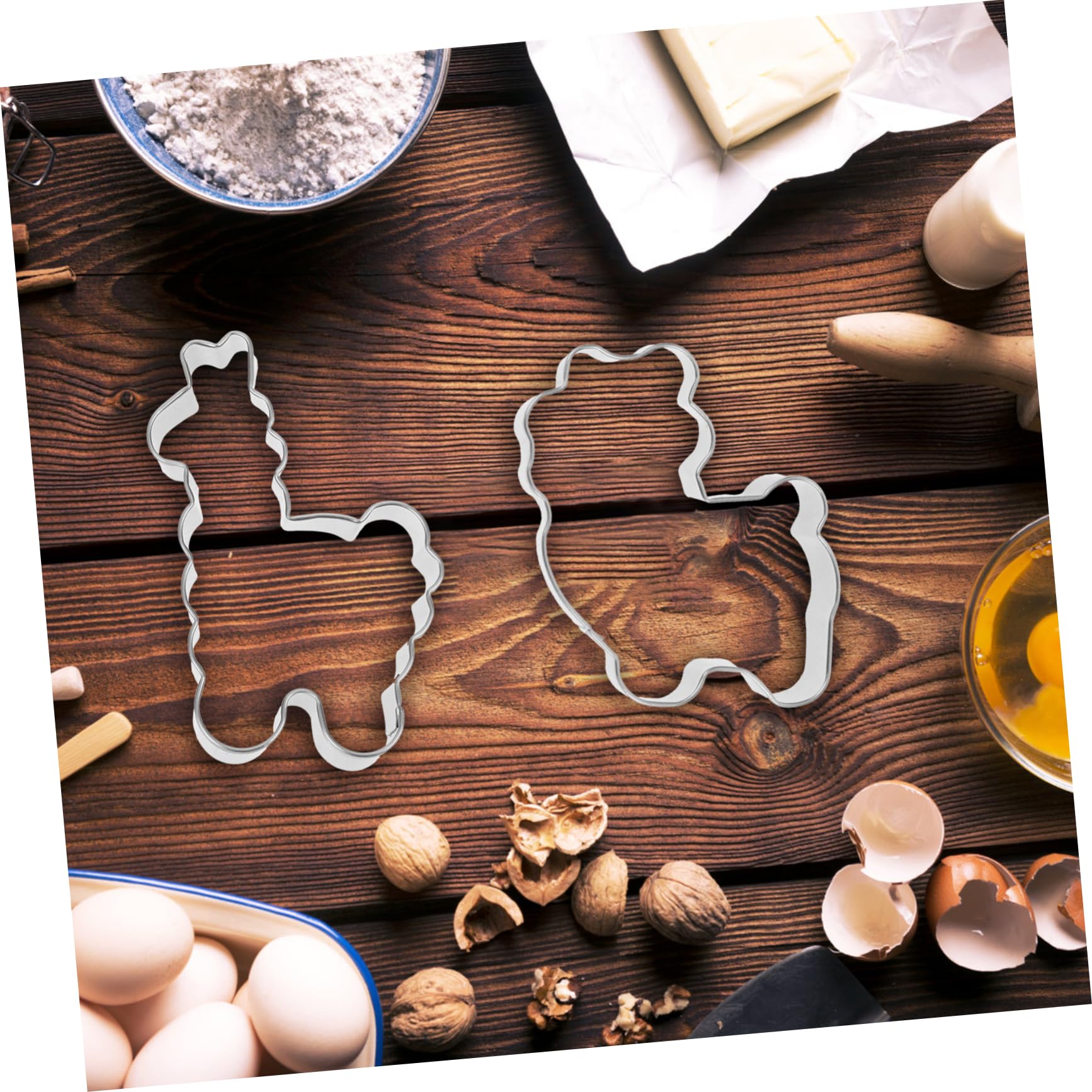TOPBATHY Ausstechförmchen zum Schneiden von Teig und Fondant mit Alpaka Motiv aus Edelstahl 4 Stück für Backen und Verzieren von Kuchen