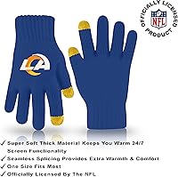 Vista 56 de Ultra Game Gorro de invierno de punto súper suave oficial de la NFL con guantes extra cálidos para pantalla táctil