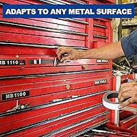 Vista 4 de Rammos Cinta magnética flexible de 1 pulgada de ancho x 10 pies de rollo de tiras magnéticas con fuerte adhesivo trasero para bricolaje, proyectos