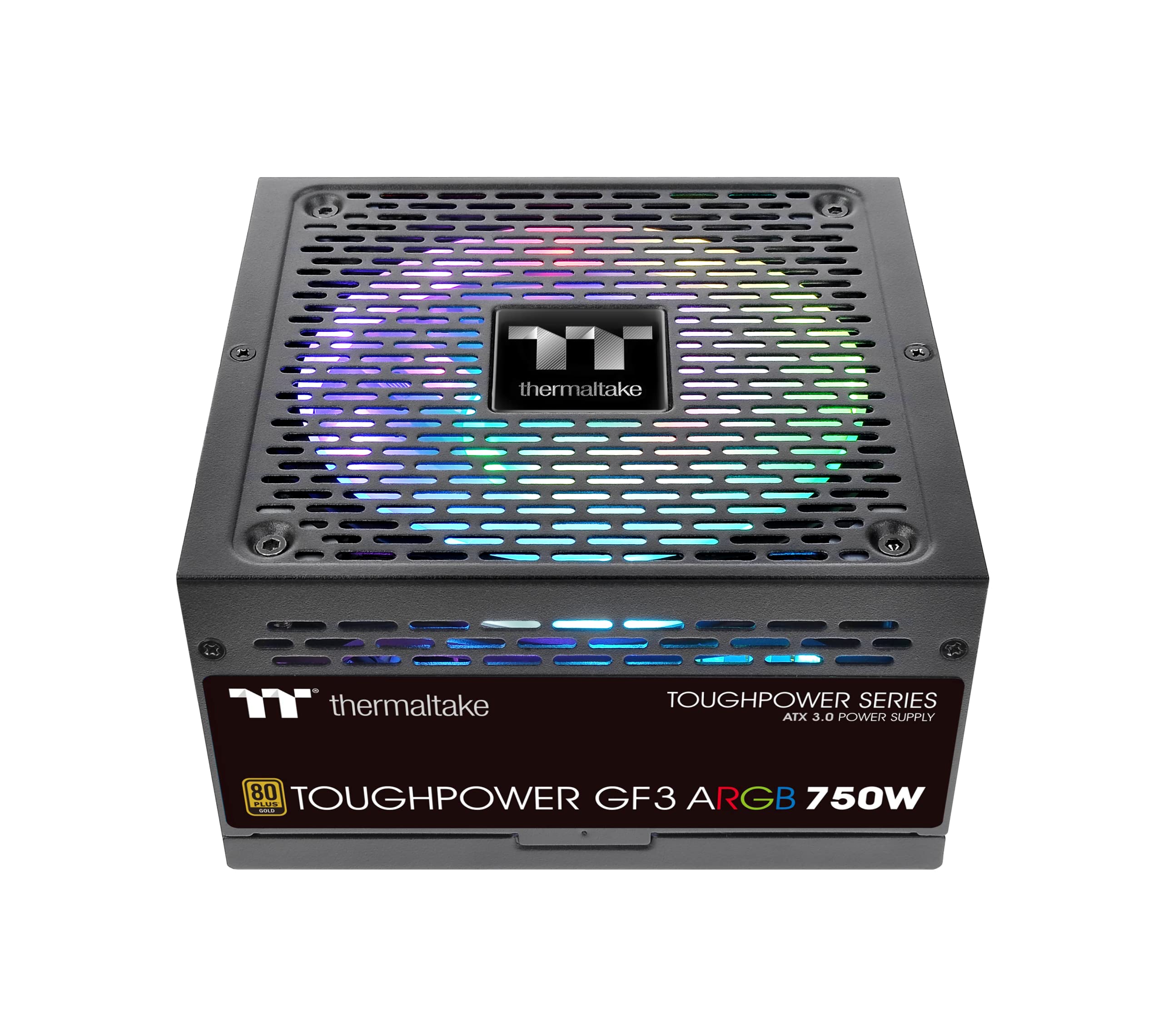 Thermaltake Toughpower GF3 ARGB 750W | Alimentation PC ATX 3.0 | PCIe Gen 5.0 | 80-Plus Gold | entièrement modulaire | Ventilateur Silencieux 140 | Certifié UE | Noir