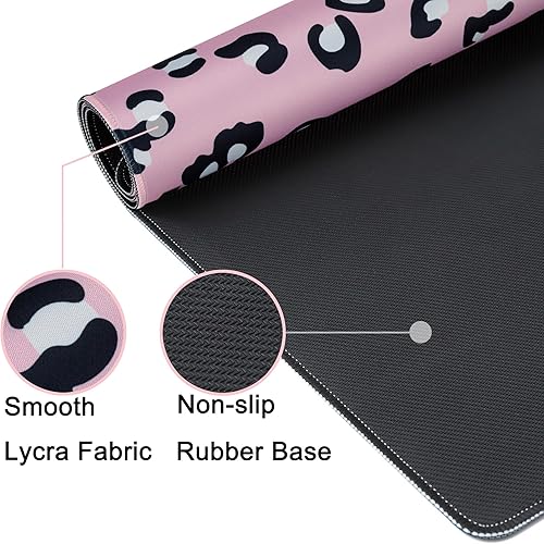 Vista 43 de Alfombrilla de escritorio, alfombrilla grande para mouse de 35 x 15.6 pulgadas, XXL extendida para juegos, con base antideslizante, alfombrilla