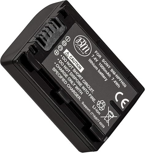 BM Premium NP-FH50 - Batería para cámara digital Sony Cyber-Shot DSC-HX1 DSC-HX100V DSC-HX200V HDR-TG5V
