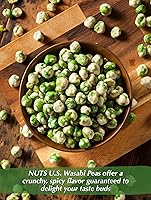 Vista 6 de NUTS U.S. - Guisantes verdes recubiertos de Wasabi, crujientes y picantes en bolsa resellable (3 libras)