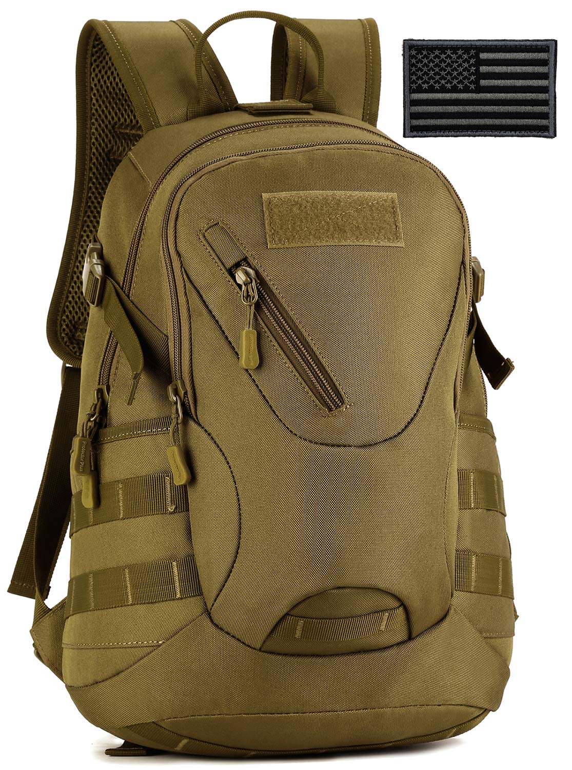 Protector Plus Tactical Motorcycle Backpack Small Military Daypack (Patch Included)