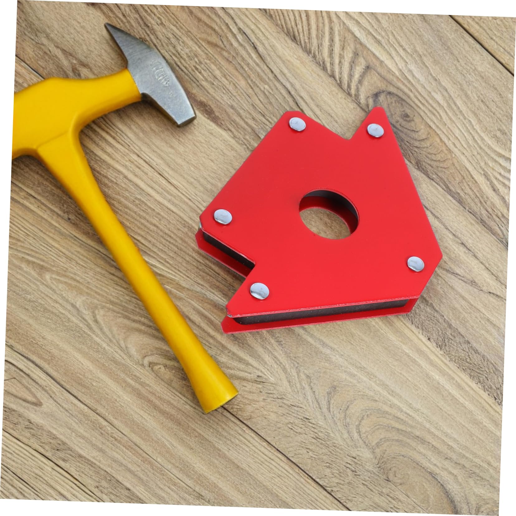 Abrazaderas Magnéticas para Soldadura 90° 2 Piezas Rojo Metal | Capacidad 22kg, Uso en Taller y Operaciones In Situ, Formato Portátil Rendimiento Estable