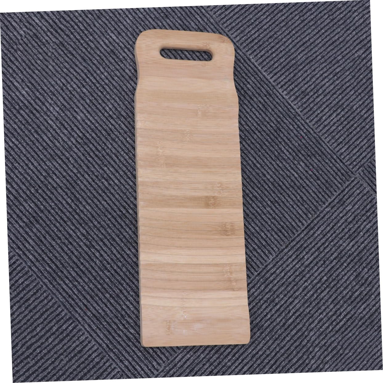 Hölzernes Waschbrett mit Griff, rutschfeste Bambusoberfläche für Handwäsche | Beige, Natürliche Holzkonstruktion, Traditionelles Design, für Waschen von Kleidung zu Hause, mit Integriertem Griff