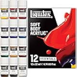 Professional Soft Body Acrylic Paint, 12 x 22ml (0.74-oz), Essentials Set