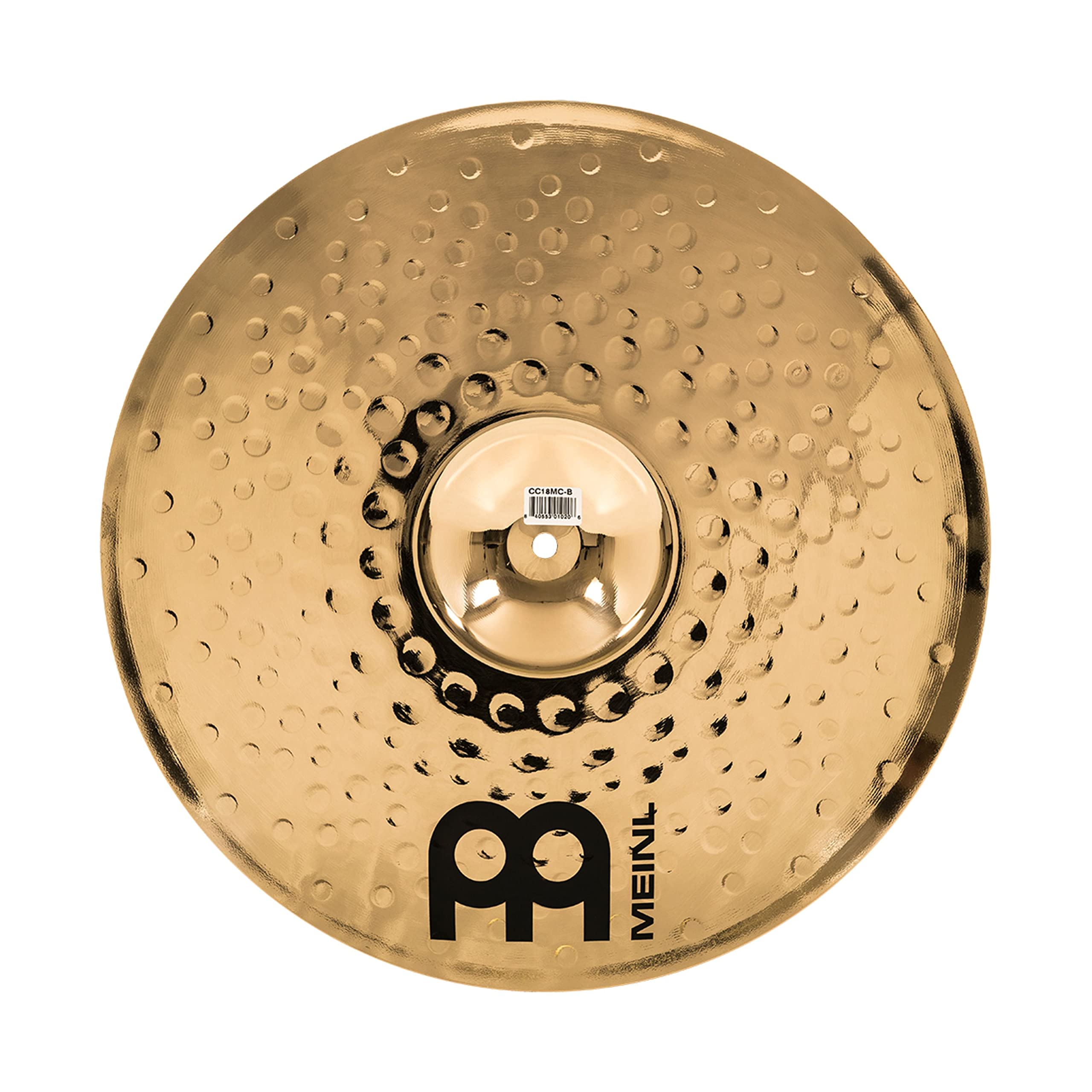 Meinl Cymbals Classics Custom Brilliant Piatto Crash Medium 18 pollici (45,72cm) per Batteria - Bronzo B12, Finitura Brillante, Prodotto in Germania (CC18MC-B)
