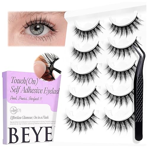 BEYELIAN Manga Lashes Self Adhesive Eyelashes Natural Look Anime Lashes