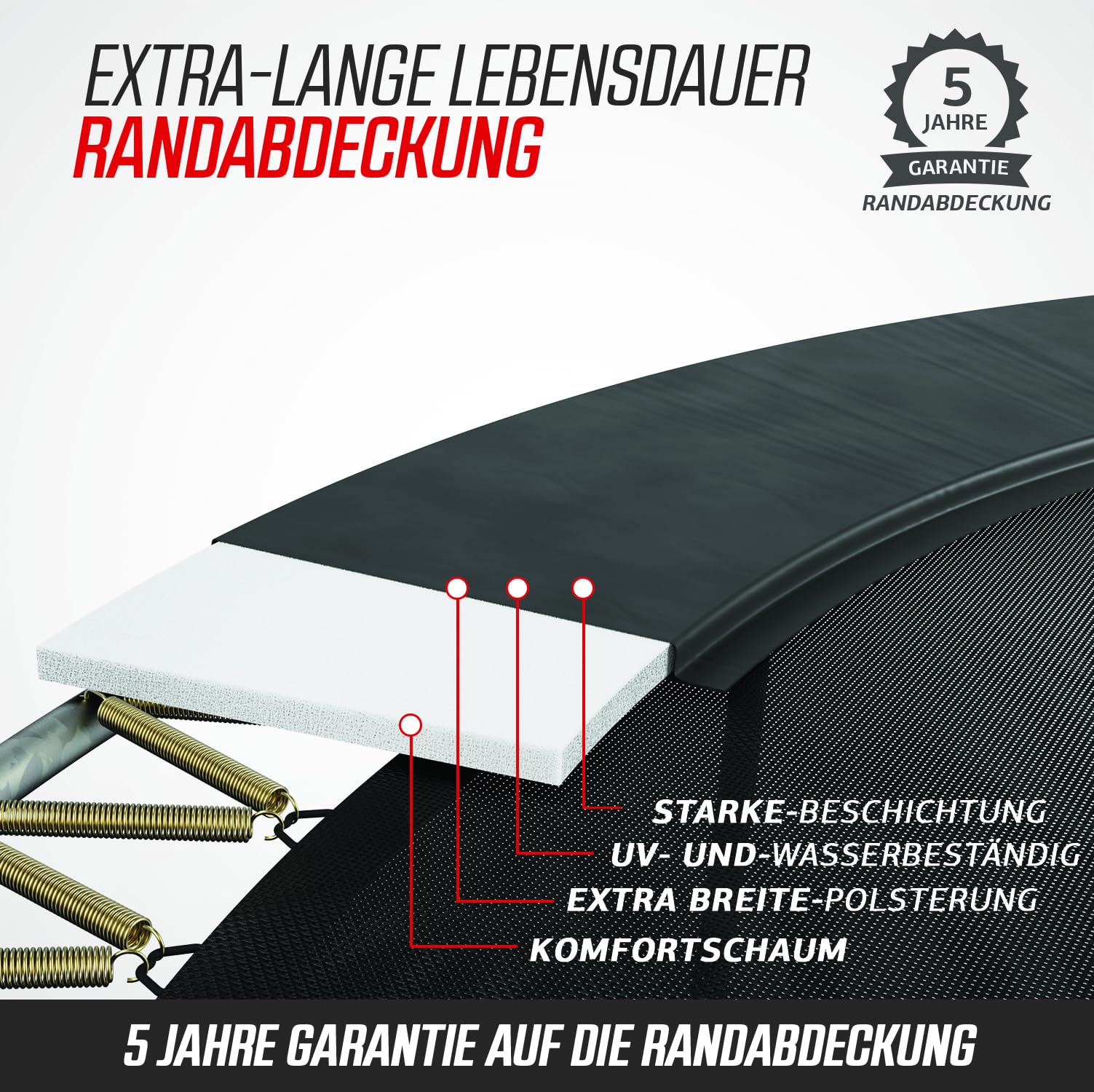 BERG Ultim Elite Regular 500 Grau Gartentrampolin Sicherheitsnetz | Rechteckiges Trampolin 500x300 | Premium Gartentrampolin Outdoor | AirFlow Pro Sprungmatte | TwinSpring Federn
