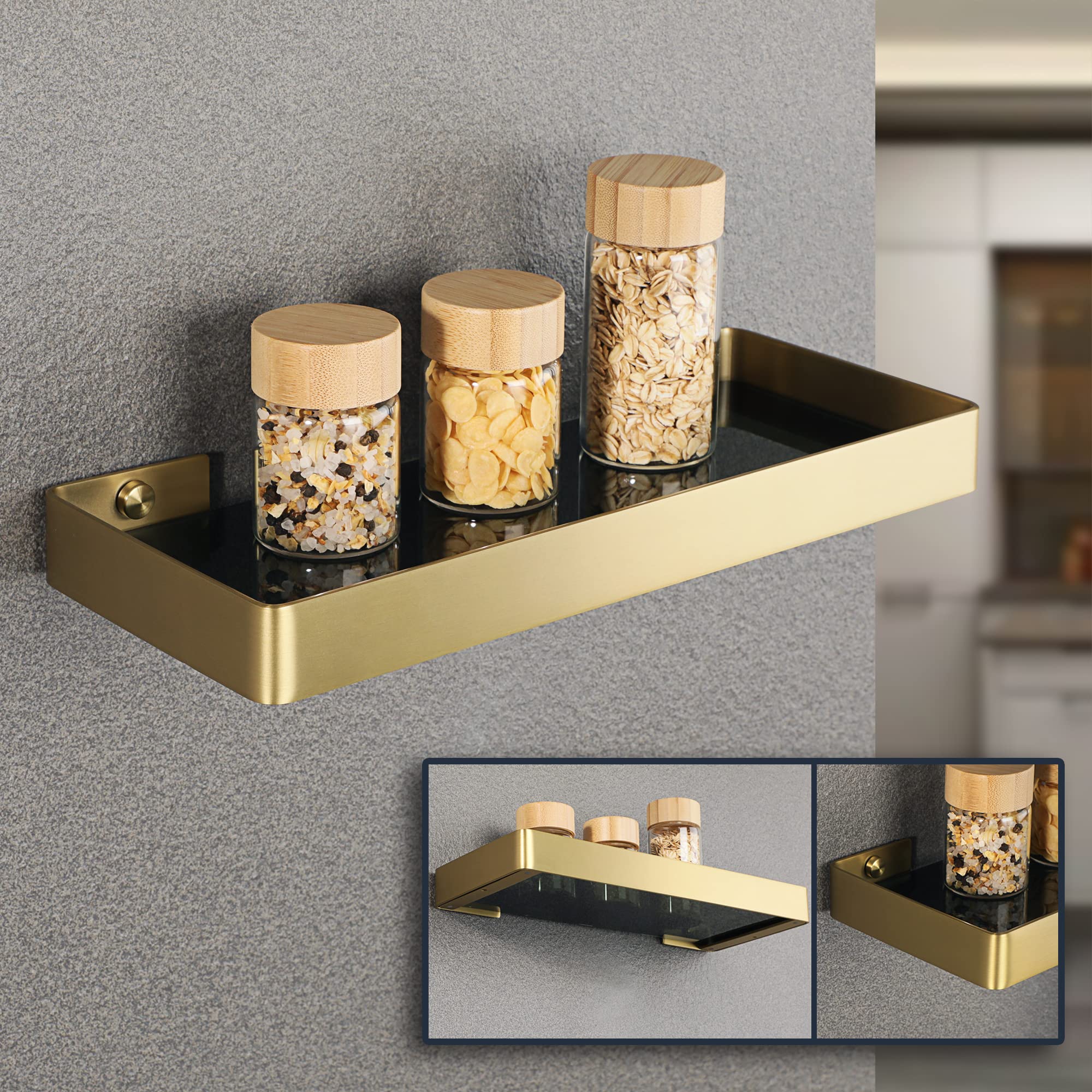 SAYAYO SUS304 Stainless Steel Corner Shower Caddy Brushed Nickel Shower