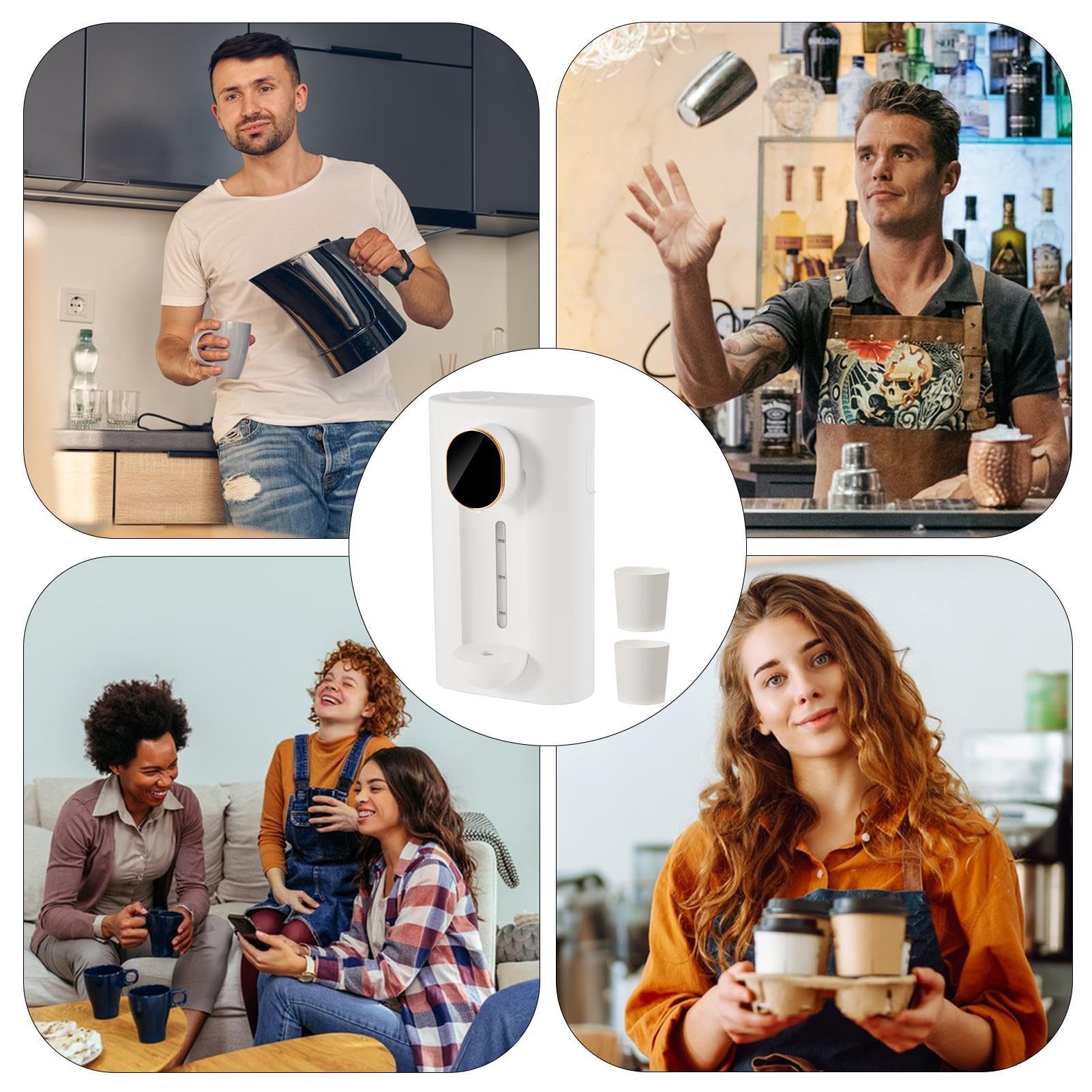 Liquor Beverage Dispenser - 540ml Shot Pourer With 2 Magnetic Cups | 3-Mode Drink Dispenser For Women Men