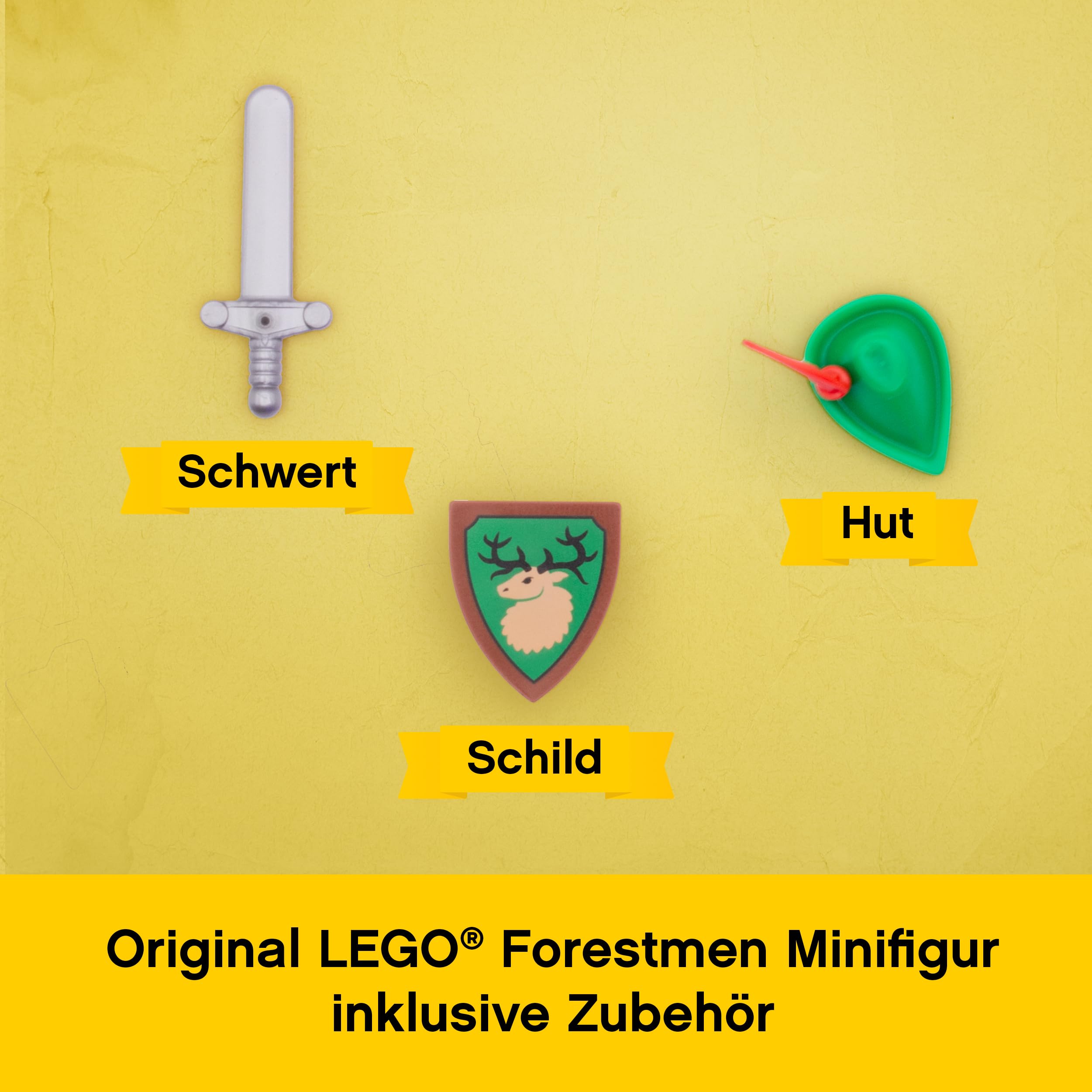 Lego Knight Figures Set: Forestman #1 with Sword and Shield - Expand Your Knight's Castle with Knights Mini Figures and Weapons - Image 2