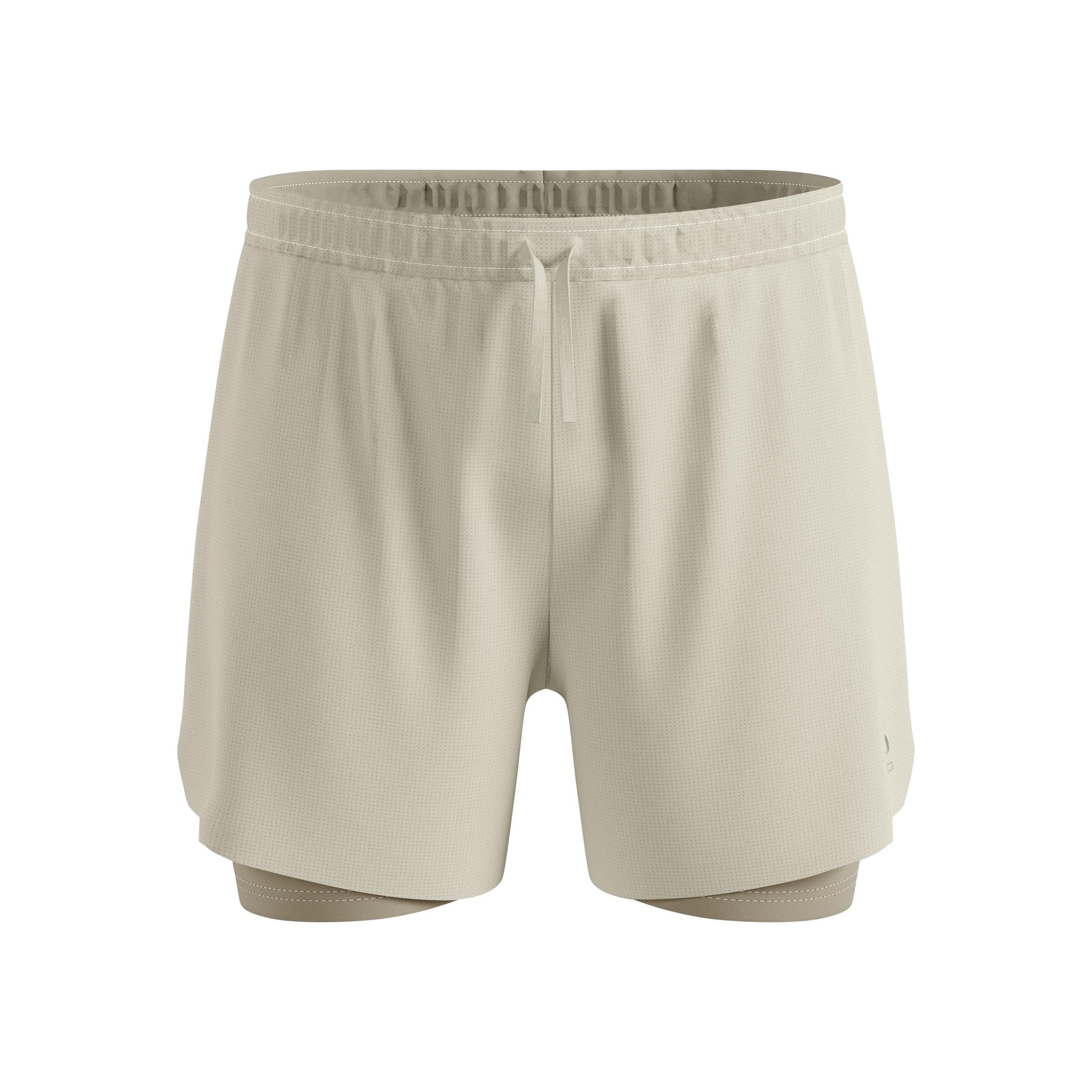 Odlo Zeroweight 5In 2In1 Pantaloncini da Corsa Uomini Grigio - Agate Gray - Vetiver XXL