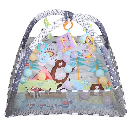 Baby Play Gym, atrae la atención del bebé, promueve el crecimiento, tapete de juego para bebés y gimnasio para juegos de bebés (gris)
