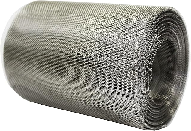The Mesh Company Stainless Steel Insect Net Soffit Vent Wire Mesh Roll Blocks Flies, Wasps & Other Bugs - 10m x 50mm Roll