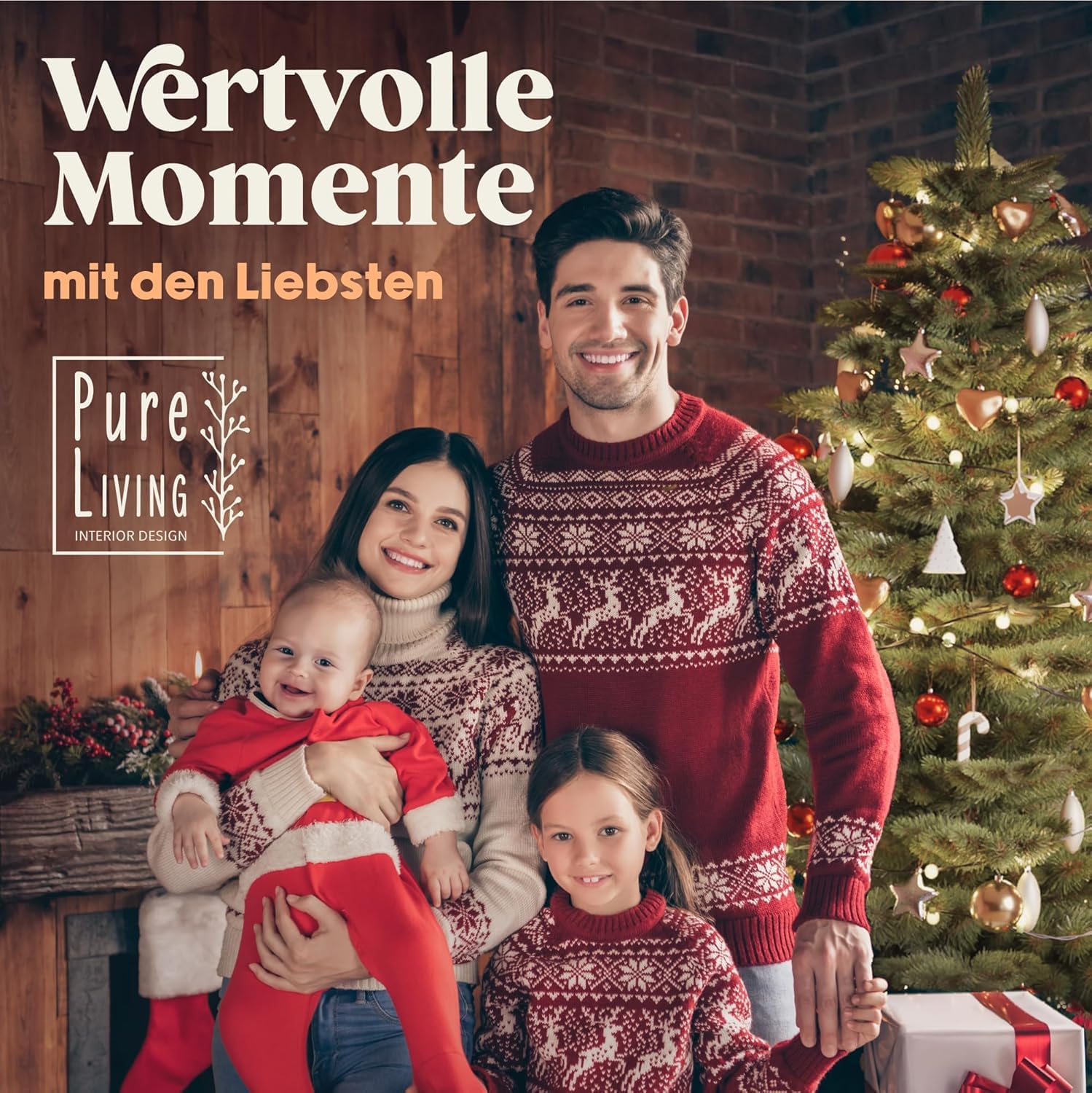 Premium künstlicher Weihnachtsbaum klein 120cm - TESTSIEGER 10 Jahre GARANTIE - Naturgetreuer Weihnachtsbaum künstlich mit Holzständer und Tasche - Christmas Tree Tannenbaum künstlich von Pure Living