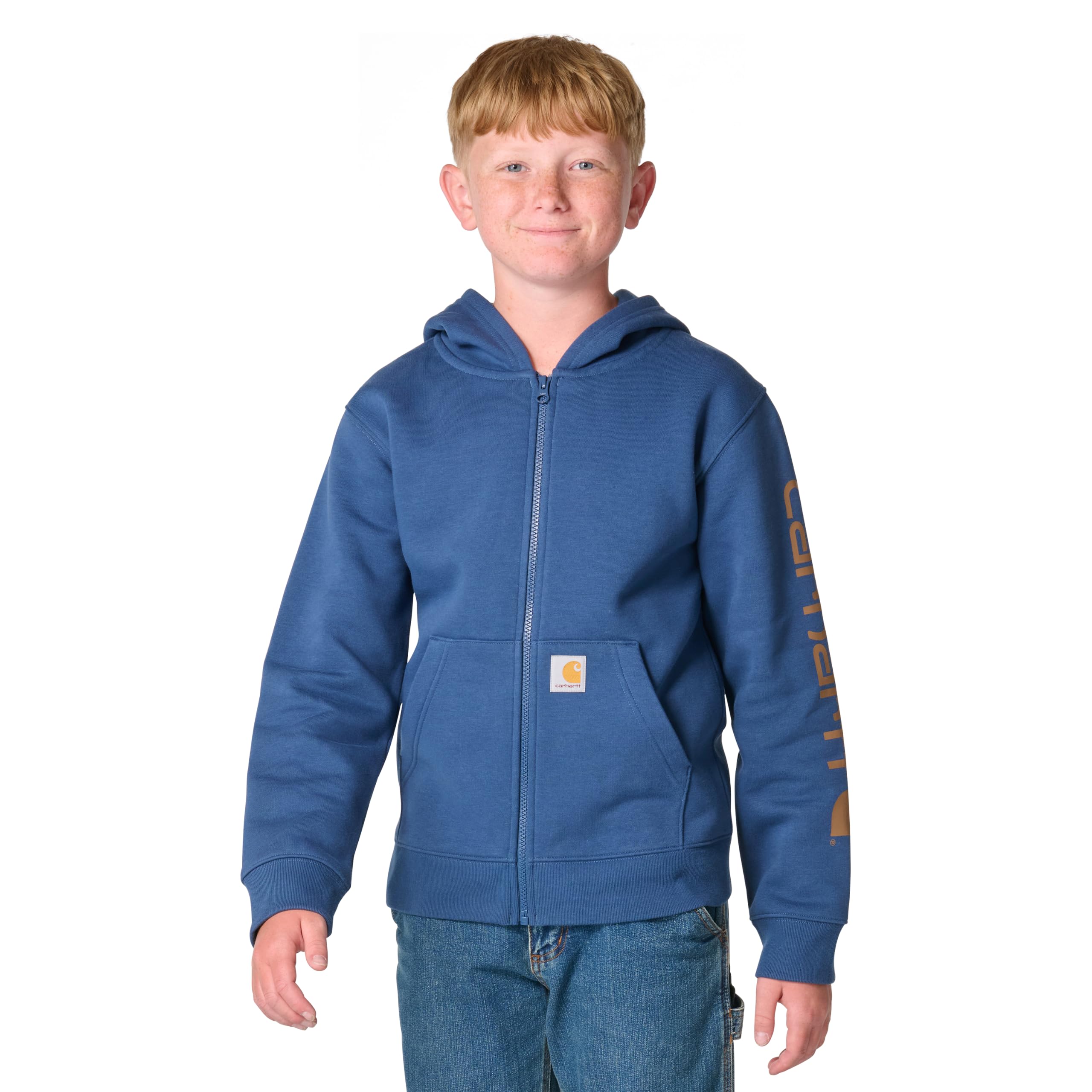 Kid's CP8675 Long-Sleeve Full-Zip Logo Sweatshirt - Boys
