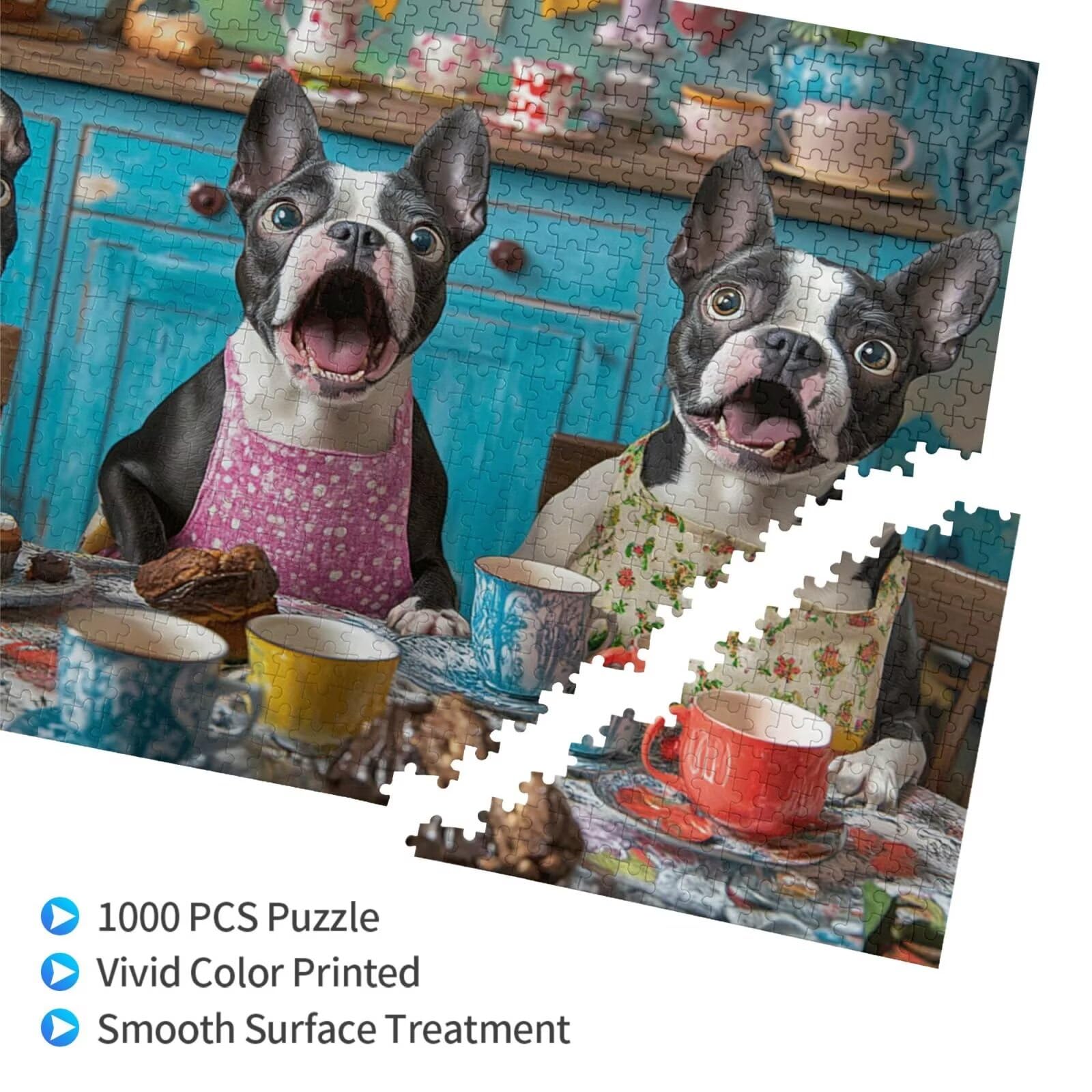 Puzzle z psem, 6000 elementów, puzzle kuchenne, dla dorosłych, z pudełkiem na prezent, "zrób to sam", duże drewniane puzzle dla dorosłych, gra zręcznościowa dla całej rodziny, prezenty dla kobiet, 105