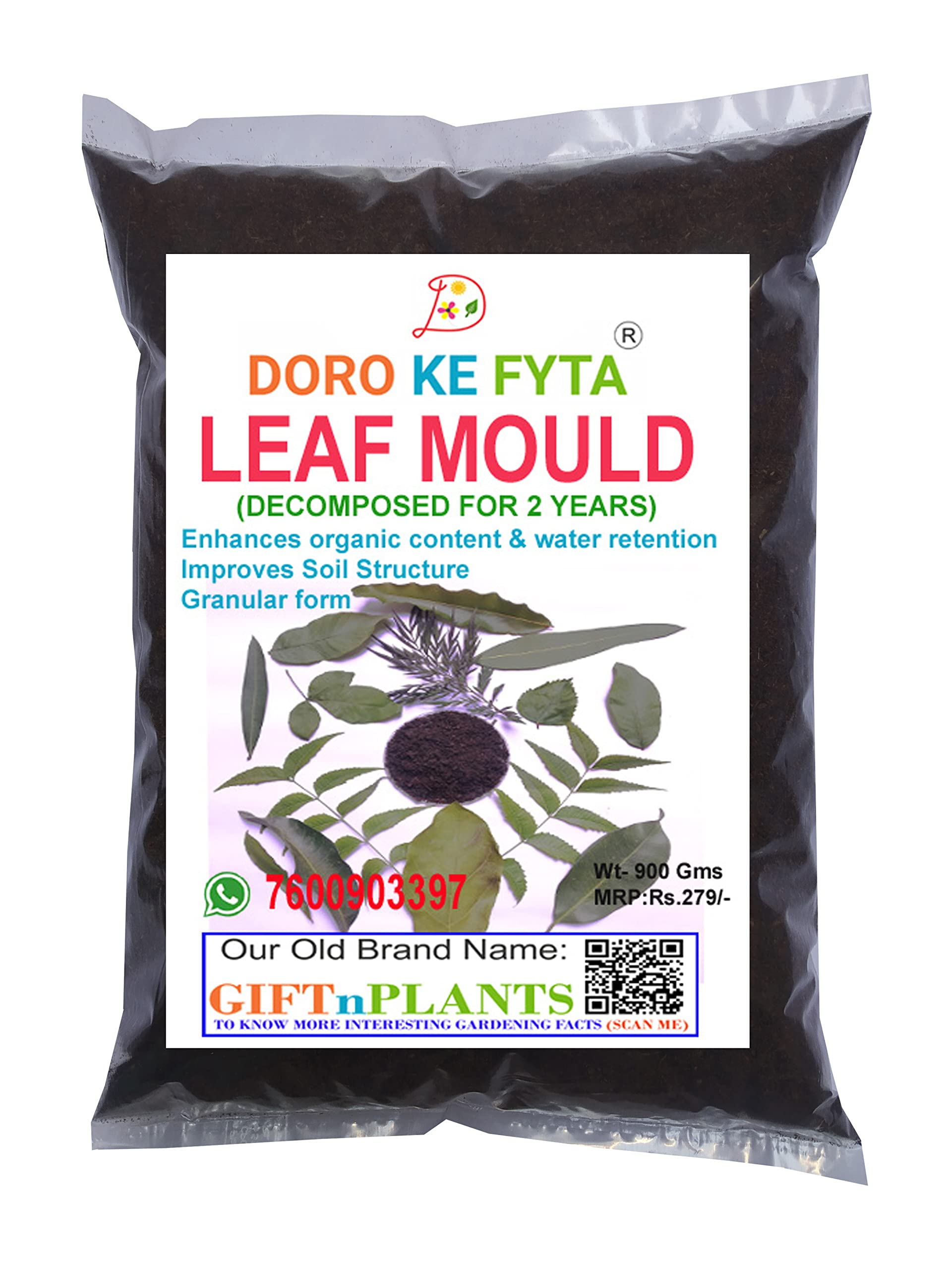 DORO KE FYTA Leaf Mould (Patton Ki Khaad), Wt 900 Gms, Organic Compost, Organic Fertiliser for Healthy Growth of Plants (B09SW9B641) Amazon Price History, Amazon Price Tracker