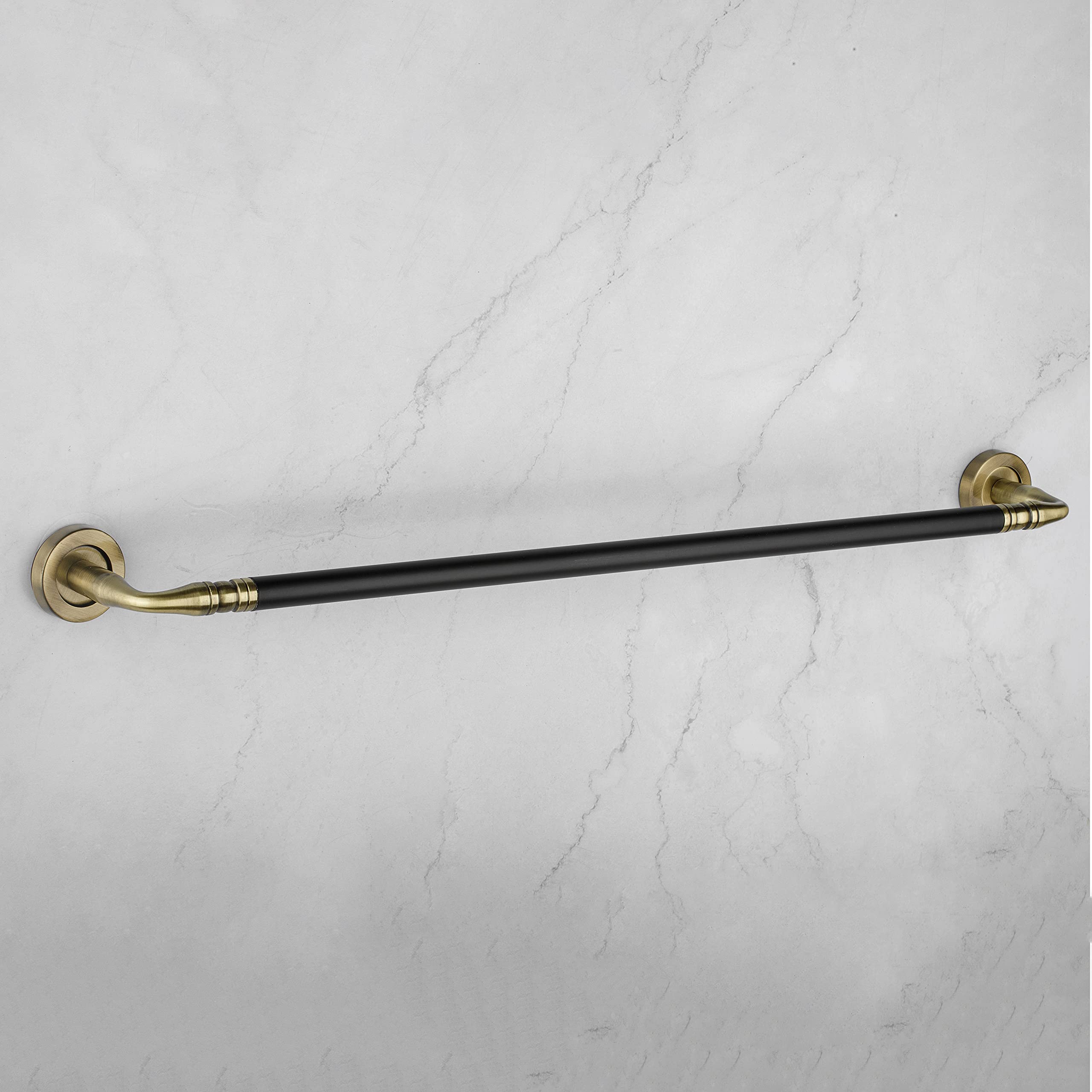 Plantex Stainless Steel Towel Hanger for Bathroom/Towel Rod/Bar/Bathroom Accessories (24 inch - Brass Antique & Black) - Pack of 1 (B0BLSGKRXN) Amazon Price History, Amazon Price Tracker