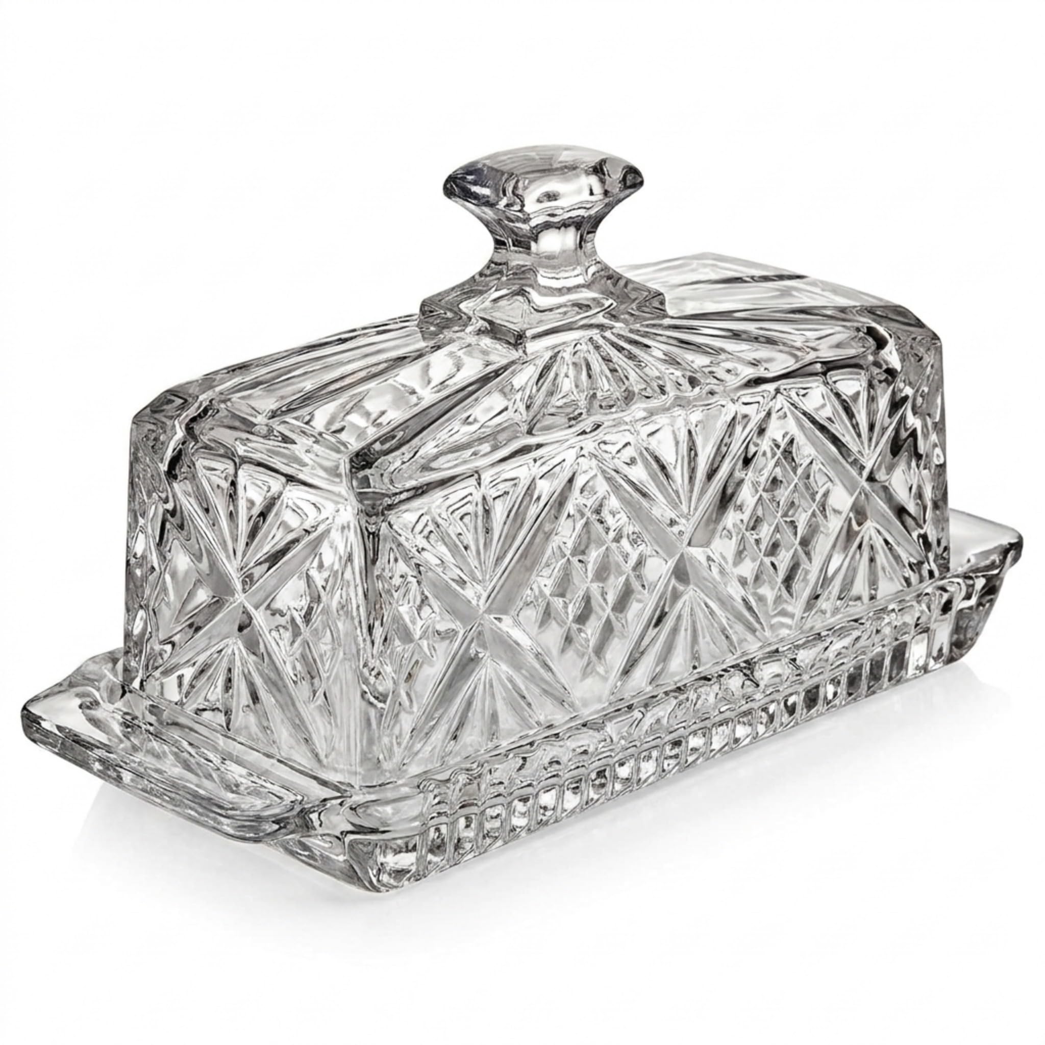Amazon.com | Godinger Butter Dish, Glass Butter Dish With Lid