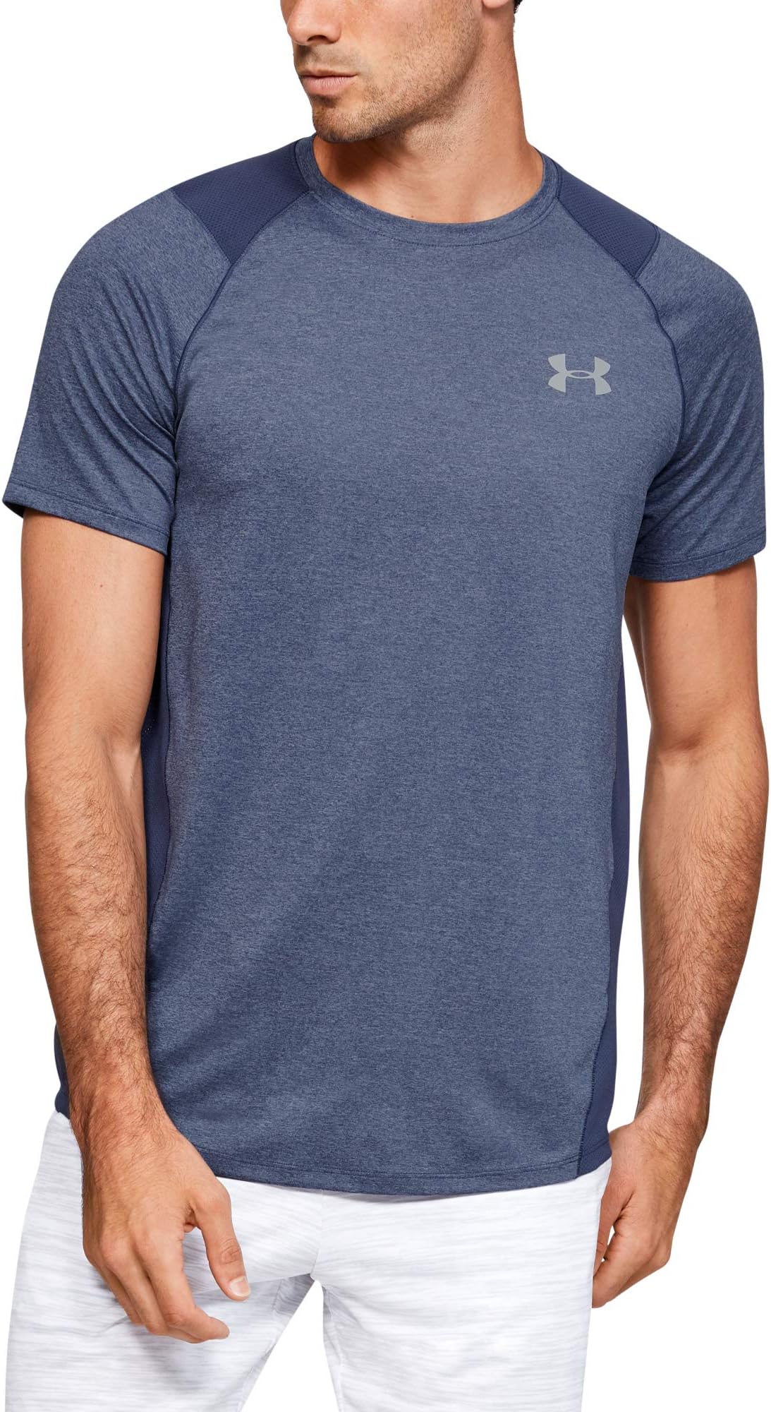 Under Armour Men's Mk-1 Left Chest Short Sleeve Gym Shirt Breathable Men's T Shirt, Running Apparel with HeatGear Technology
