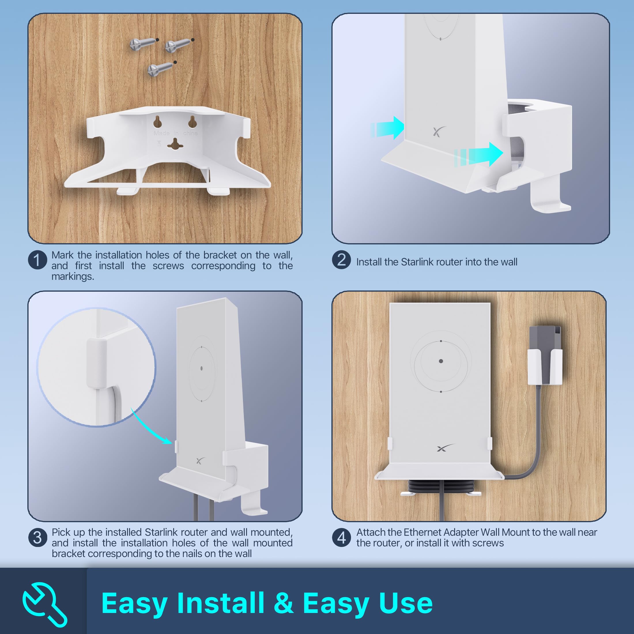 Amazon.co.jp: WONJZ ウォールマウントキット StarLinkメッシュWiFi