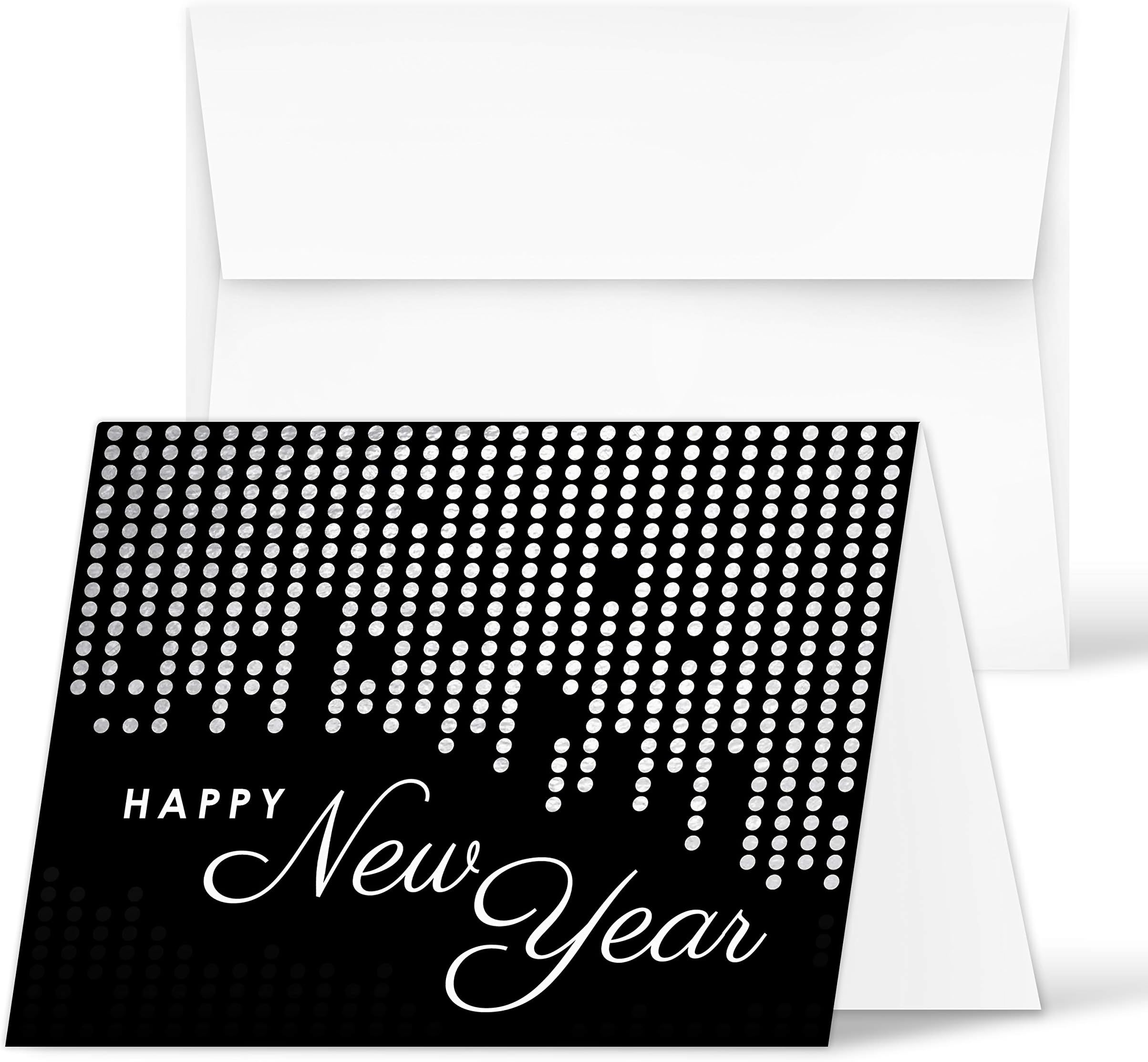 2026 Happy New Year Greeting Cards - 10 Pack With Envelopes - 4.25x5.5 Inch