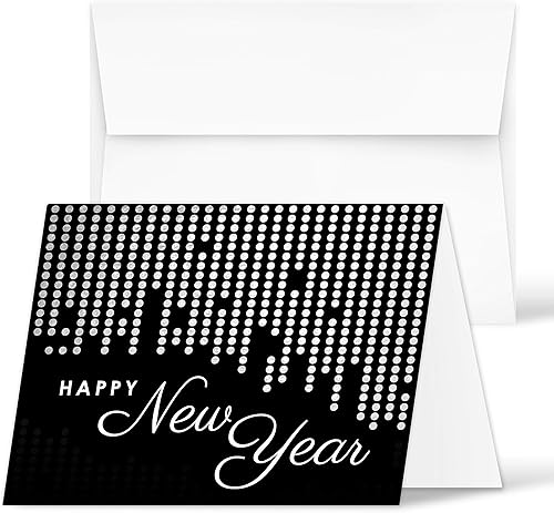 Tarjetas de felicitación de feliz año nuevo 2026 – Vacaciones, invitaciones de fiesta de Año Nuevo, agradecimiento, anuncios, tarjetas de cortesía