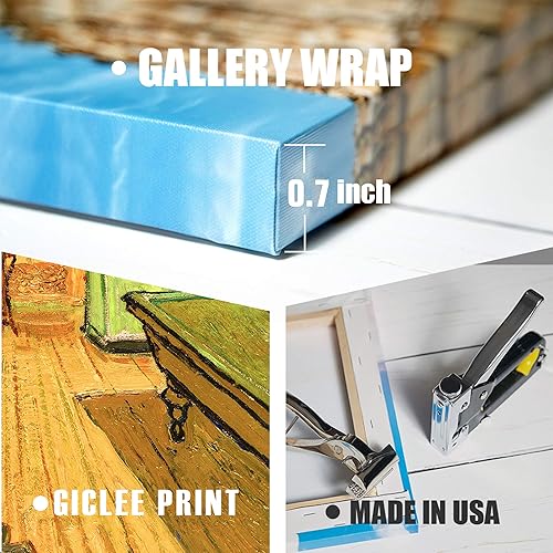 Miniatura 397 de A&T ARTWORK The Starry Night de Vincent Van Gogh. Tamaño del marco: 36 x 30 pulgadas, tamaño de la imagen: 30 x 24 pulgadas, reproducciones clásicas