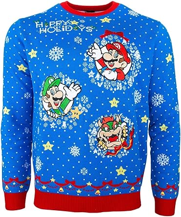 Nintendo xmas jumper Clearance