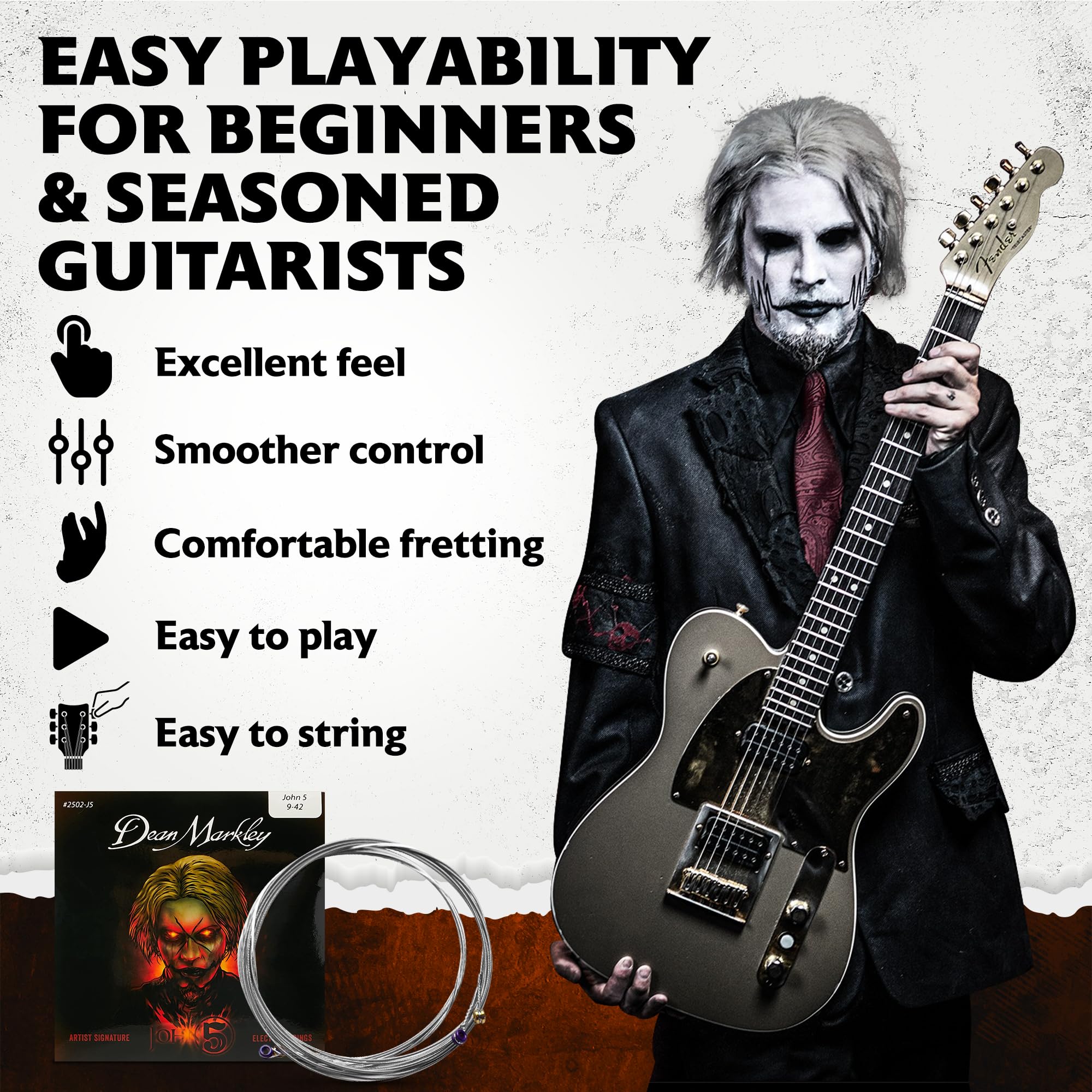 Dean Markley 09-42 John 5 signature set : Amazon.in: Musical
