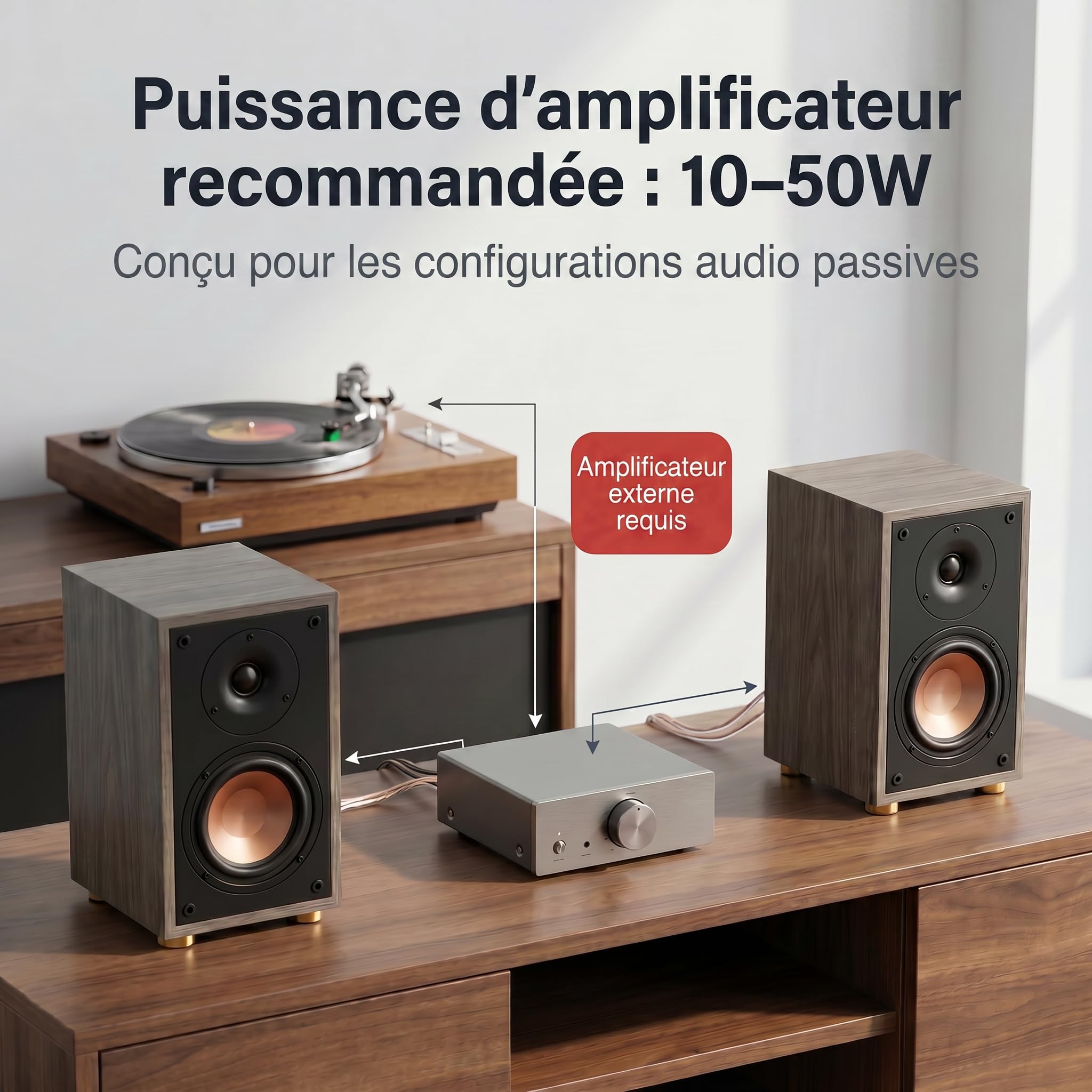 HiVi-Swans Oasis Enceinte Bibliothèque Passive, Enceinte Bass-Reflex 2 Voies avec Woofer 4 Pouces et Tweeter à Dôme 20 mm, 60 Hz–20 kHz, 4 Ω, 10–50 W, Enceinte Hi-FI Compacte pour la Maison