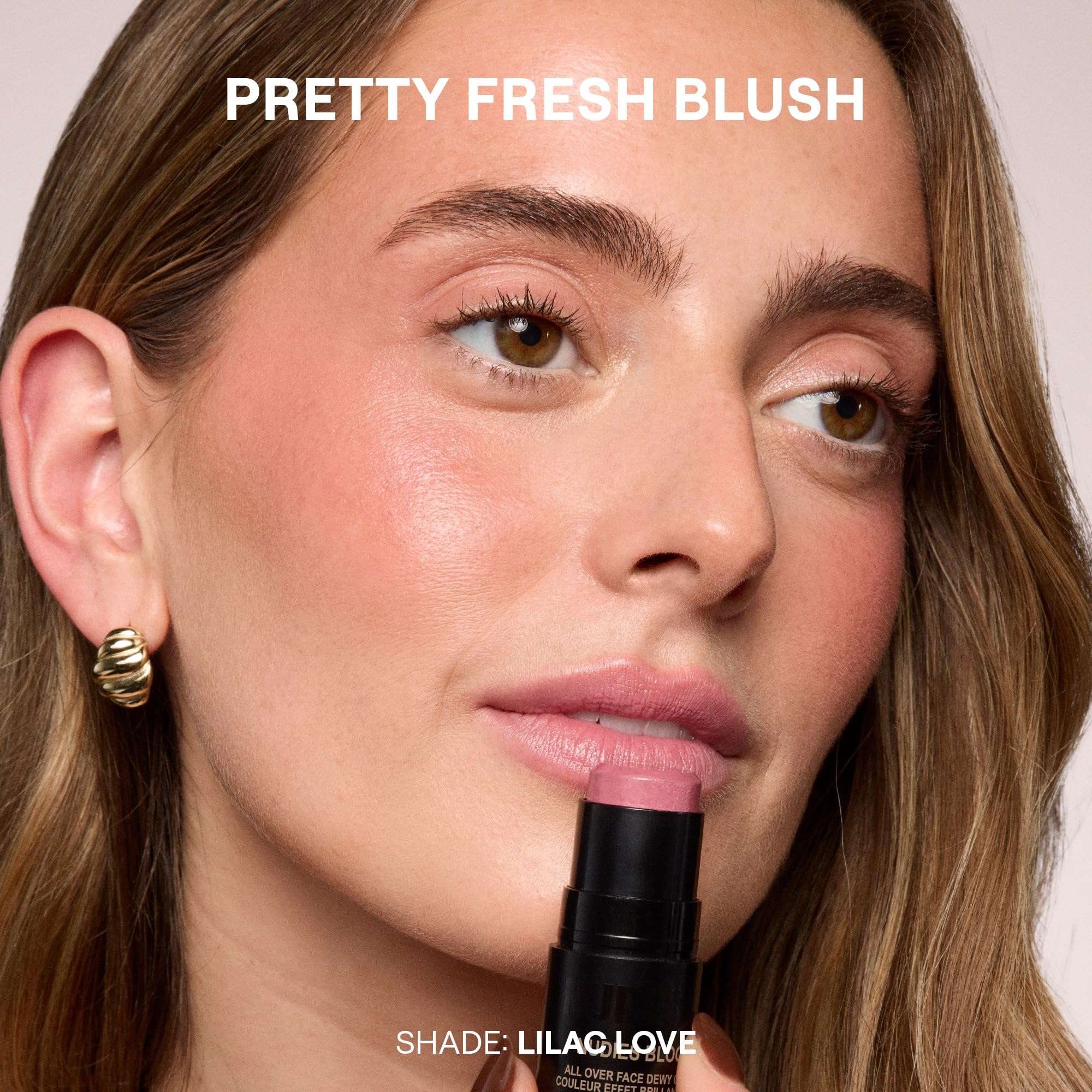 NUDESTIX Nudies Bloom Dewy Blush Stick Lilac Love – Dewy Blush Balm, Glassy Glow, Hydratisierend, Vegan – Für Wangen, Augen & Lippen 7g