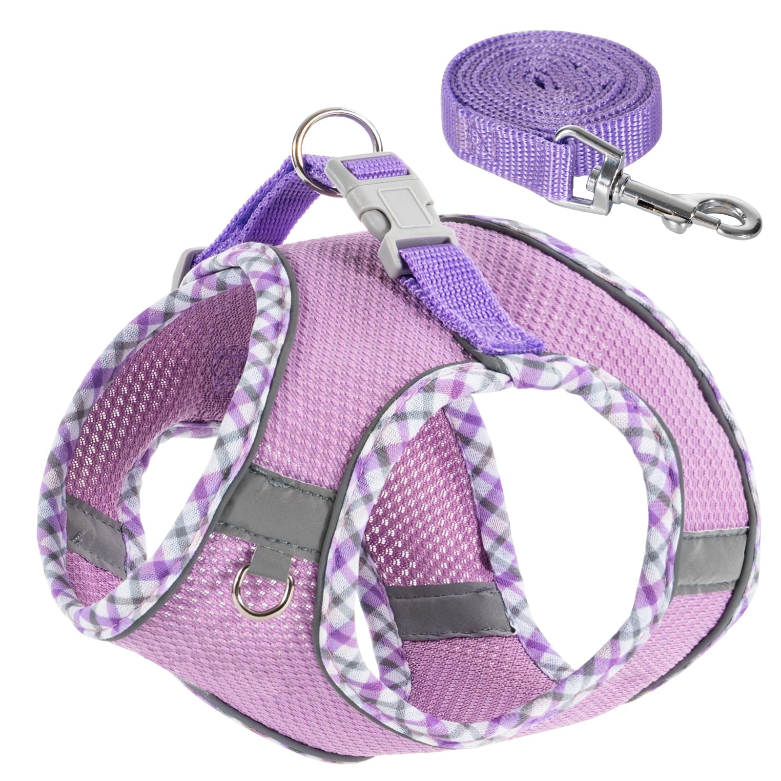 Dog Harness and Leash Set,Step-in Air Dog Vest, Reflective, No Pull Collarsfor Small, Medium Dogs, Cats