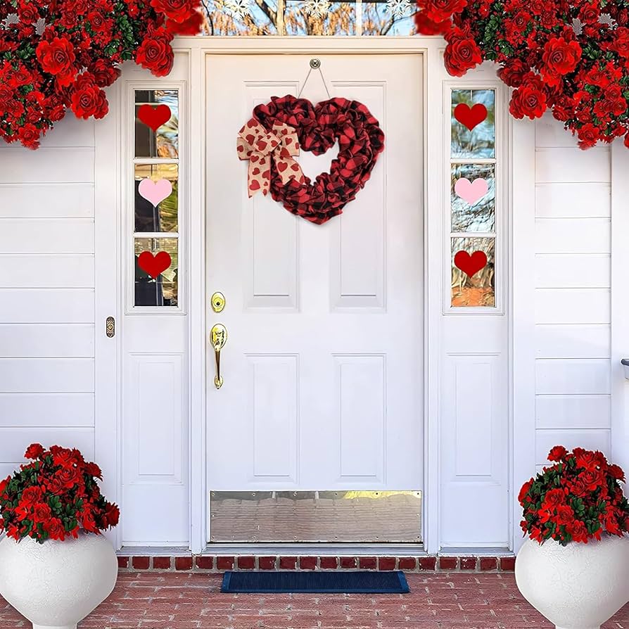 バレンタインリース Amazon｜玄関ドア用バレンタインデーリース、バッファロー