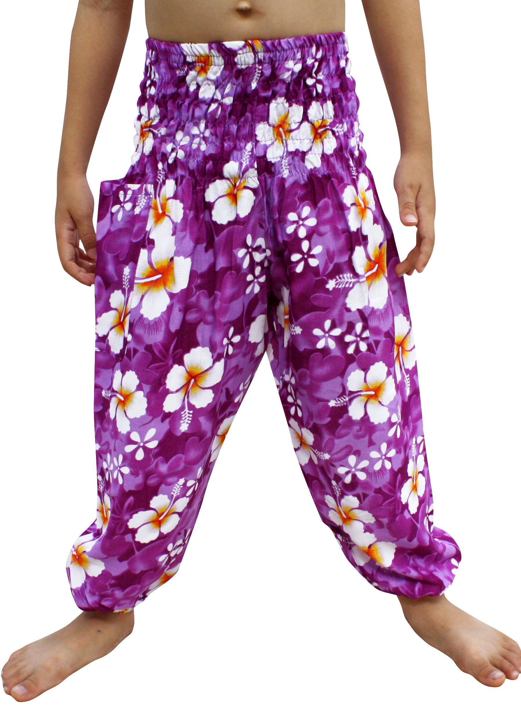 Full Funk Rayon Smock Waist Child Lounging Comfortable Elephant Aladdin Pants