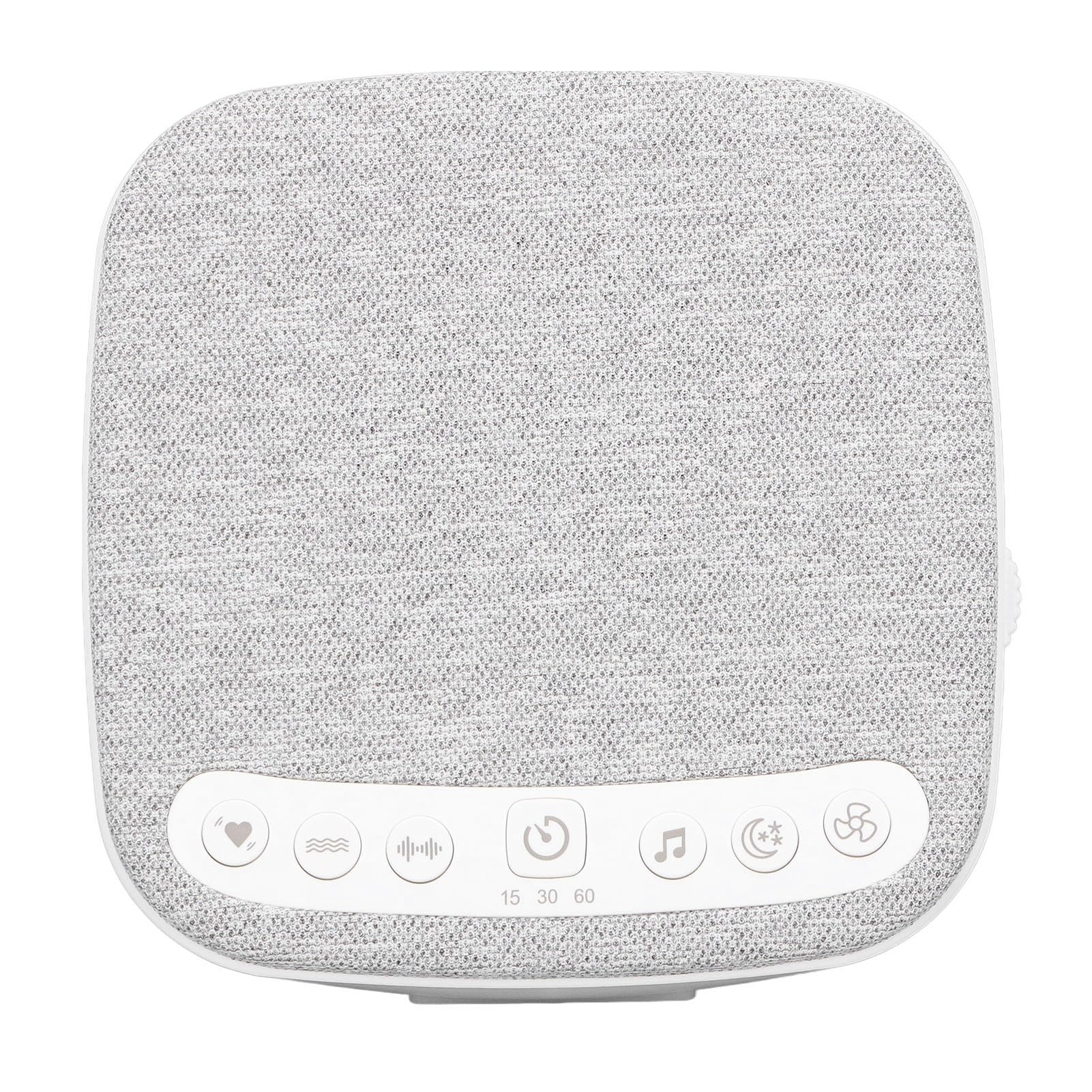 Dispositif D'aide au Sommeil pour bébé avec 18 Sons Apaisants pour Apaiser les Nourrissons au Chevet, Machine à Bruit Blanc, Taille Portable, 14 X 14 X 4,5 Cm (Blanche)