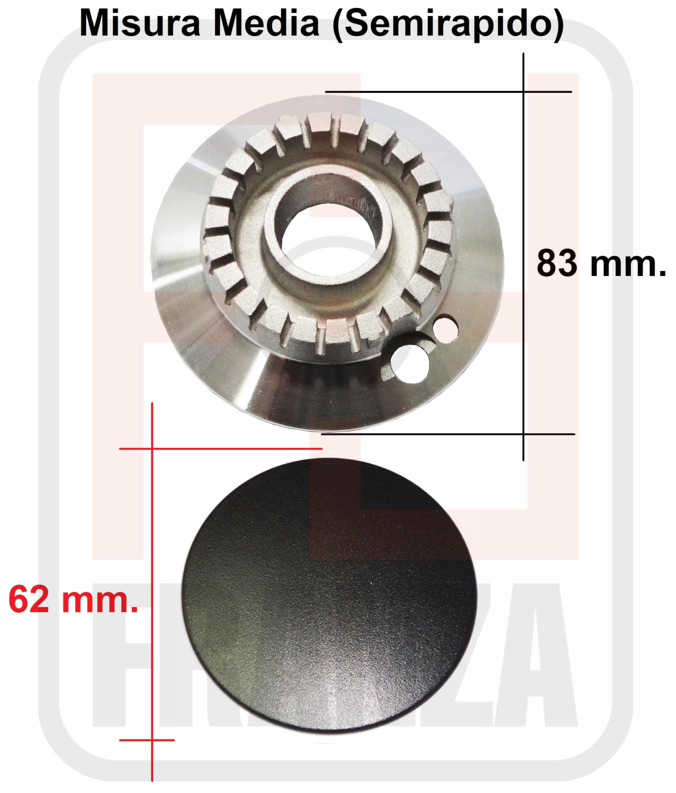 Franza - Kit 5 bruciatori completi di piattelli spartifiamma per Smeg 4 fuochi + tripla corona per cucina piano cottura 5 fuochi - Made in Italy - SM05/1 - Prodotto originale
