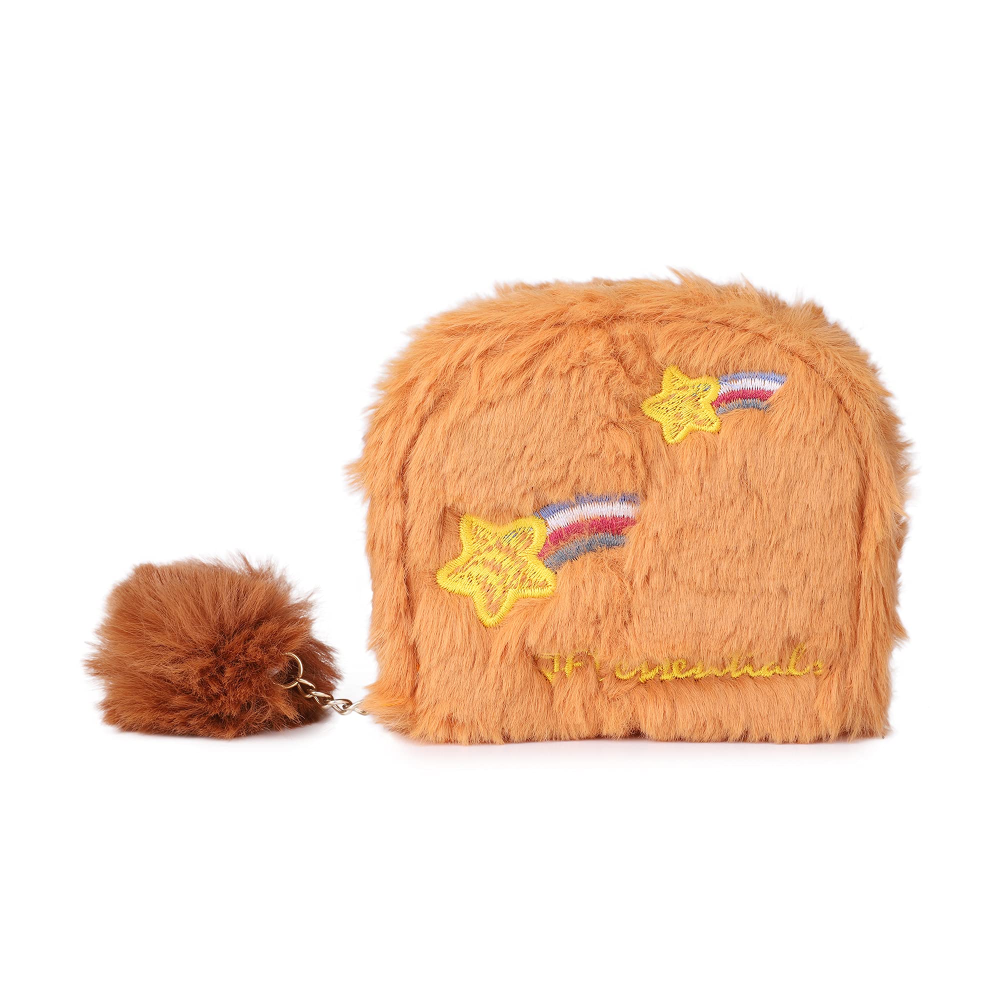 nfi essentials Soft Fur Semicircle Women's Clutch Wallet for Holding Credit Card Cash & Coins Small Purse Clutch for Girls Mini Wallet-picture-10