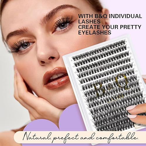Miniatura 7 de B&Q - 280 extensiones de pestañas individuales (9-16 mezclas, 55D-C)