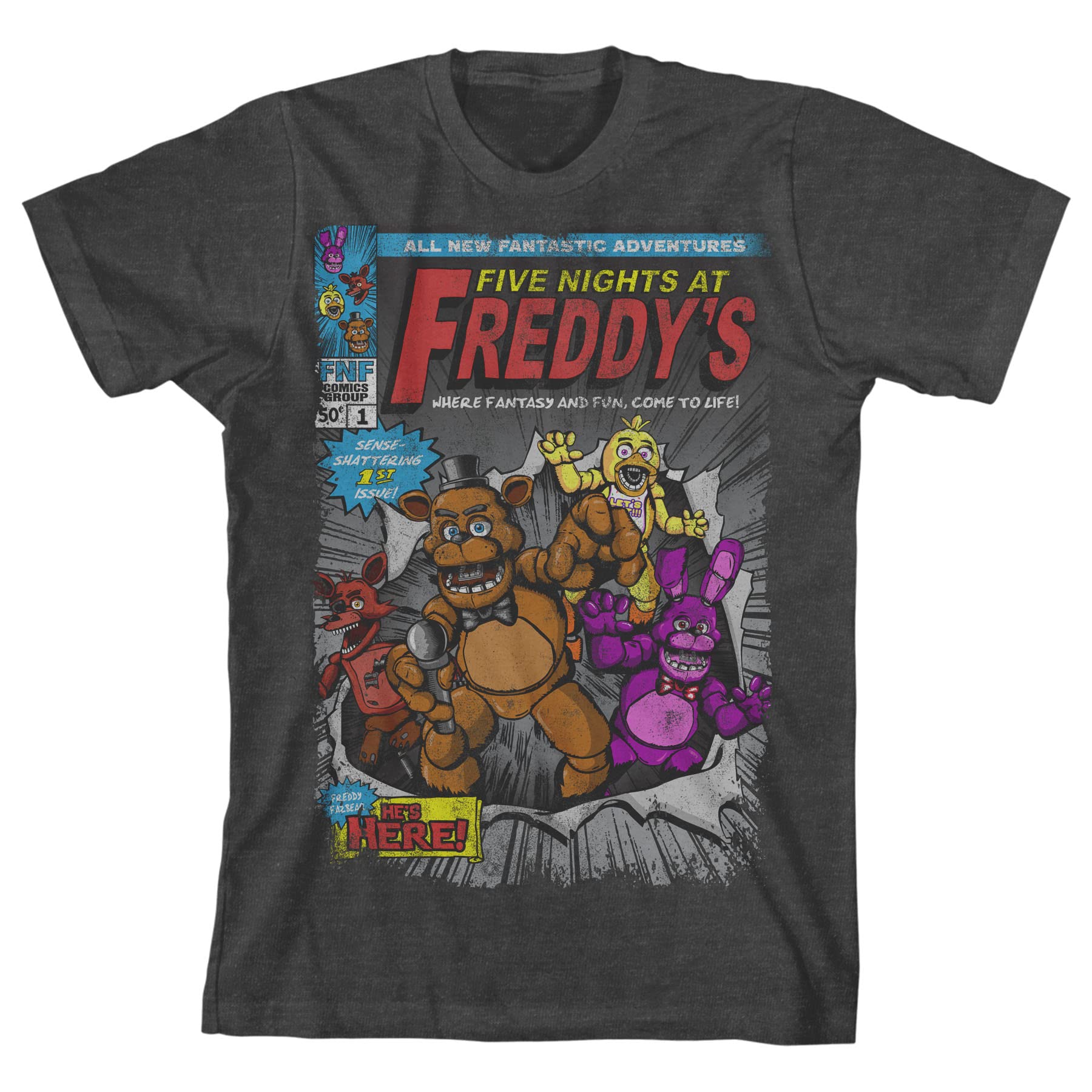 Five Nights at Freddy's Printed Boys Graphic Tees T-Shirt