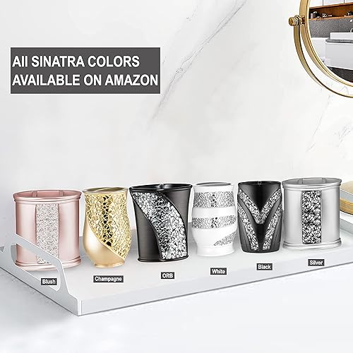 Miniatura 6 de Zahari Home Sinatra - Vaso de baño para cepillos de dientes y pasta de dientes, organizador de brochas de maquillaje, color rubor