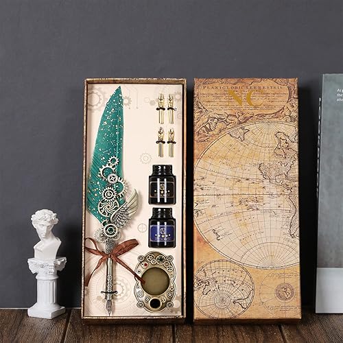 Miniatura 5 de NC Juego de tinta para bolígrafo, incluye 2 botellas de tinta y 4 puntas reemplazables, 1 bolígrafo mecánico, 1 soporte para bolígrafo, bolígrafo de