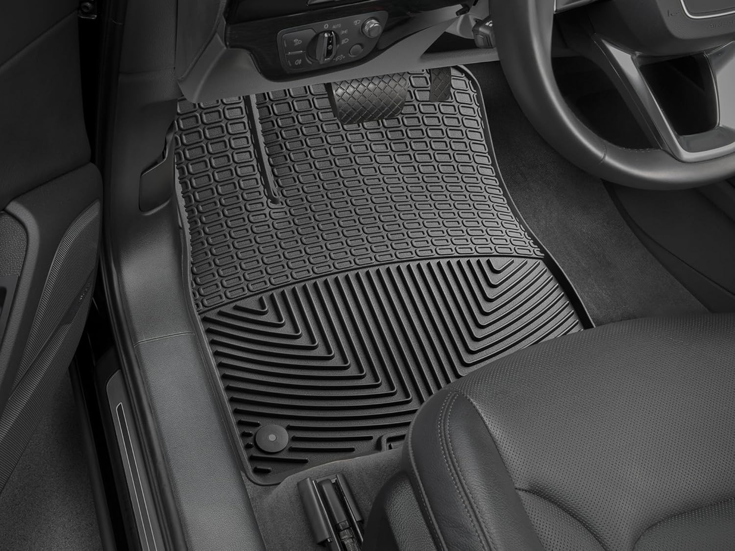 WeatherTech All-Weather Floor Mats for Audi Q8, SQ7, SQ8-1st Row (W376), Black