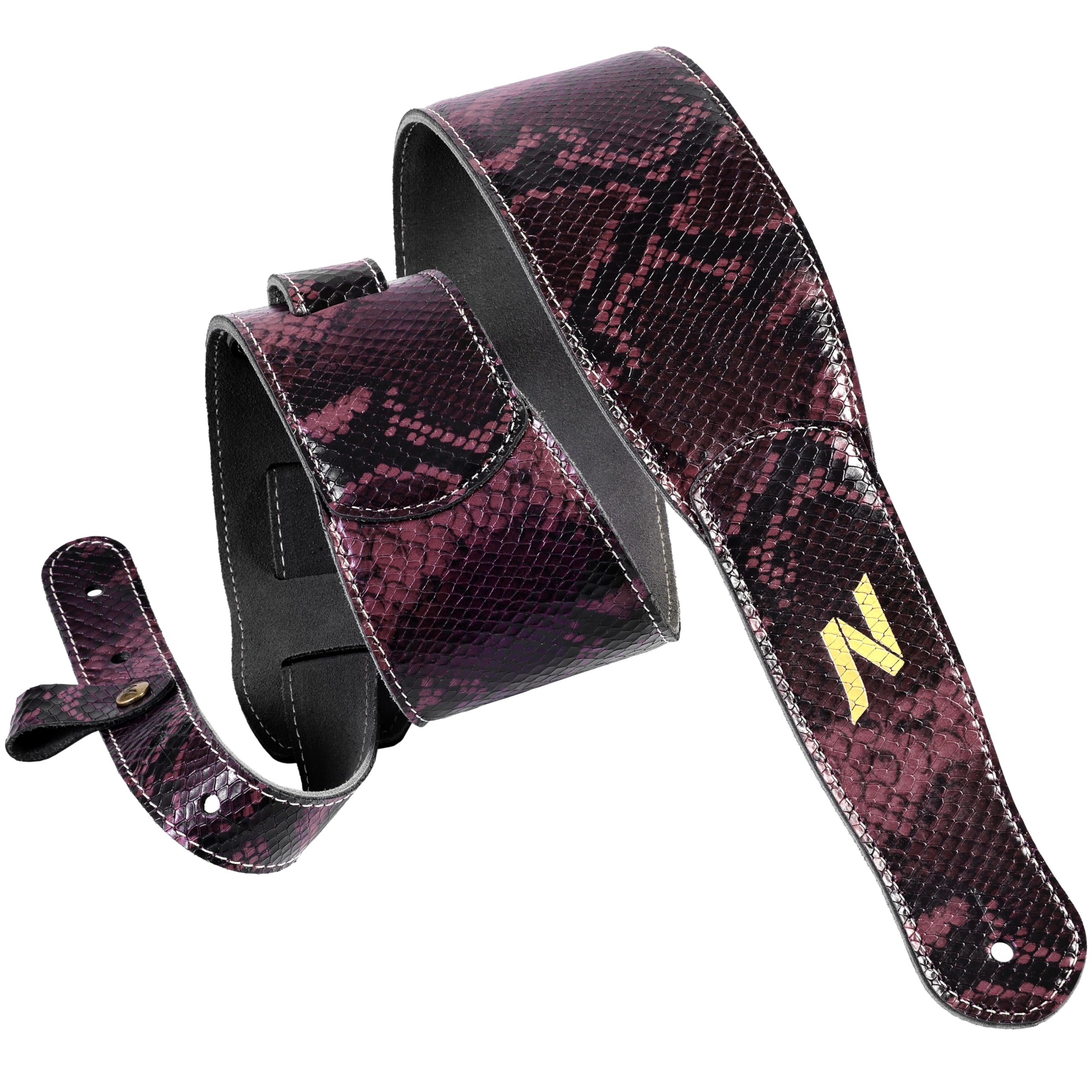 Snapklik.com : Nefelibata 3-Inch Guitar Strap, Handmade Cowhide Guitar ...