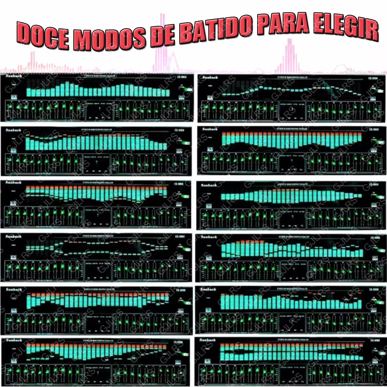 Ecualizador De 31 Bandas, Mezclador De Audio Estéreo, Procesador De Mezcla De DJ, Respuesta De Frecuencia De 20 Hz a 20 Hz (±1,5 DB), Compatible con Reproducción De Disco U, 12 Opciones De Modo