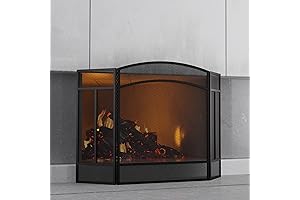 Fireplace Screens Fire Beauty Fireplace Screen 3 Panel Wrought Iron 48"(L) x...