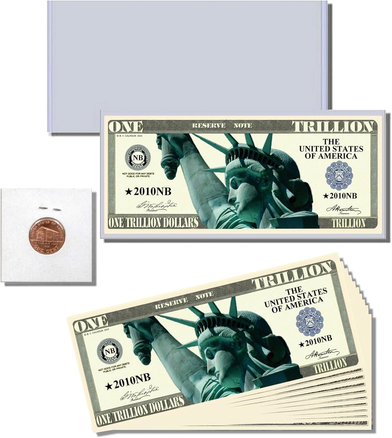 AAC 12pc.One Trillion Dollars Novelty Trillion Dollar Bill